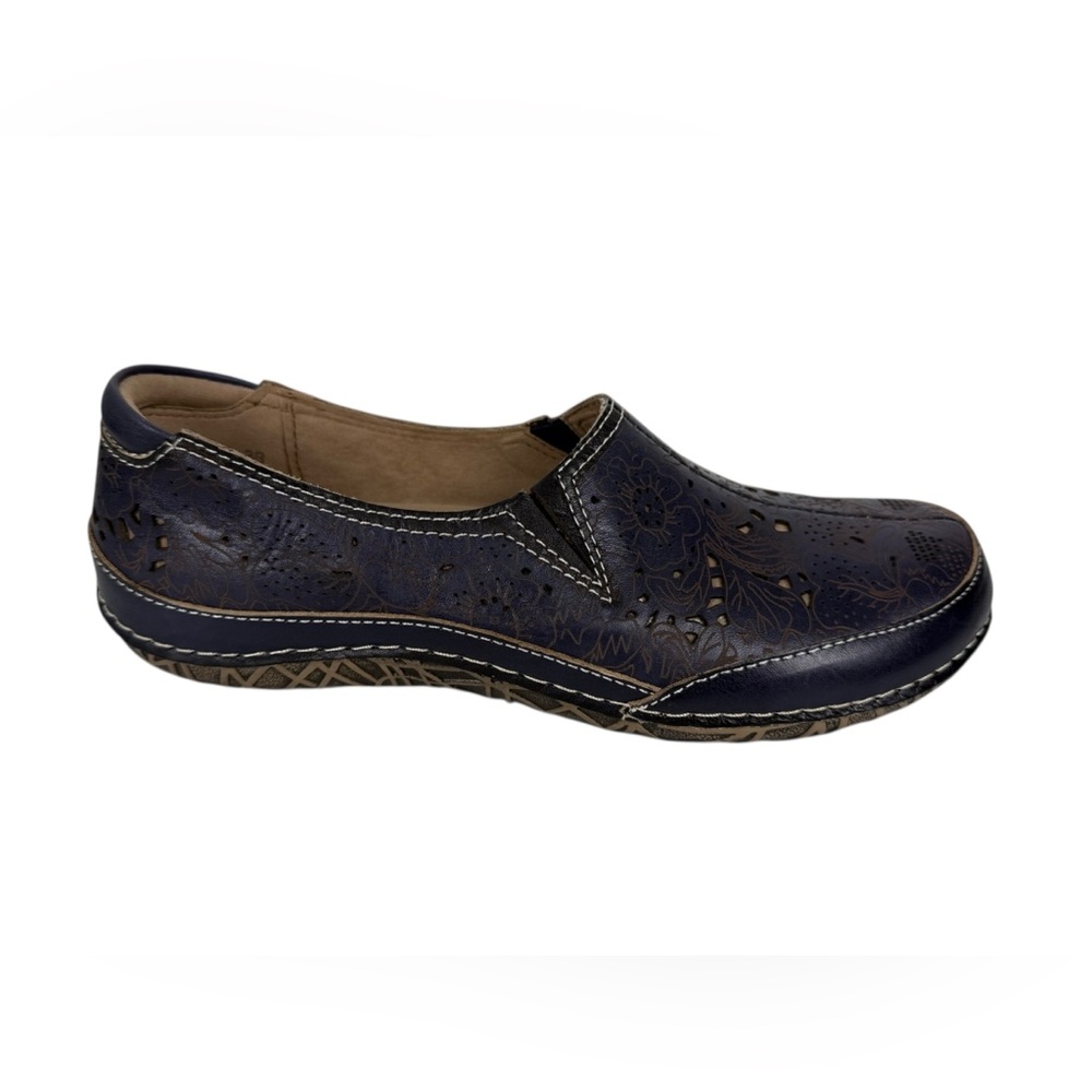 L'artiste Libora Eu 38 Size Us 7.5 -8 Comfort Shoes Navy Loafers Spring Step Euc